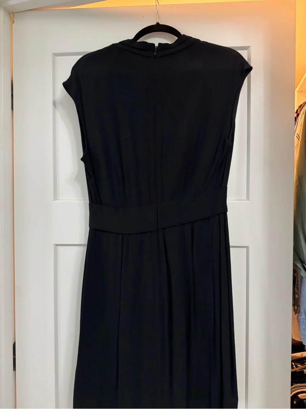 kate spade Black Cap-Sleeve Wrap Dress